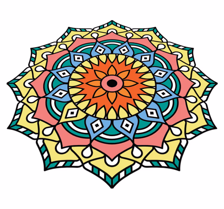 Vinyl Teppich Mandala vom Mandala inspiriert - TenStickers