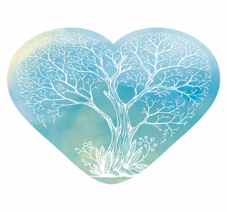 Vinyl Teppich Natur baumherzform - TenStickers
