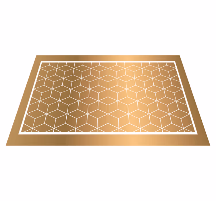 Vinyl Teppich geometrisch geometrische quader illusion - TenStickers