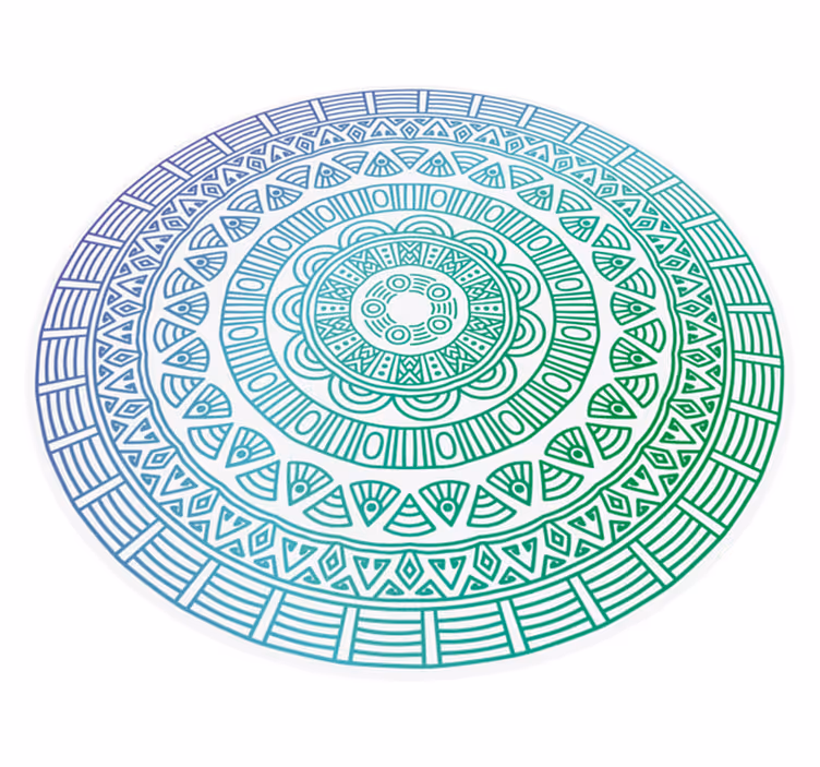 Vinyl teppich mandala zirkuläres muster - TenStickers