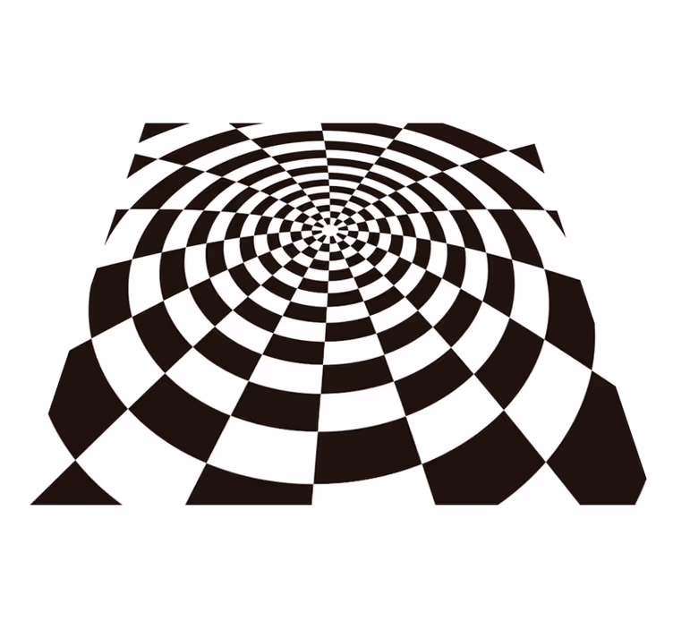 Vinyl Teppich geometrisch optische täuschung kariert - TenStickers