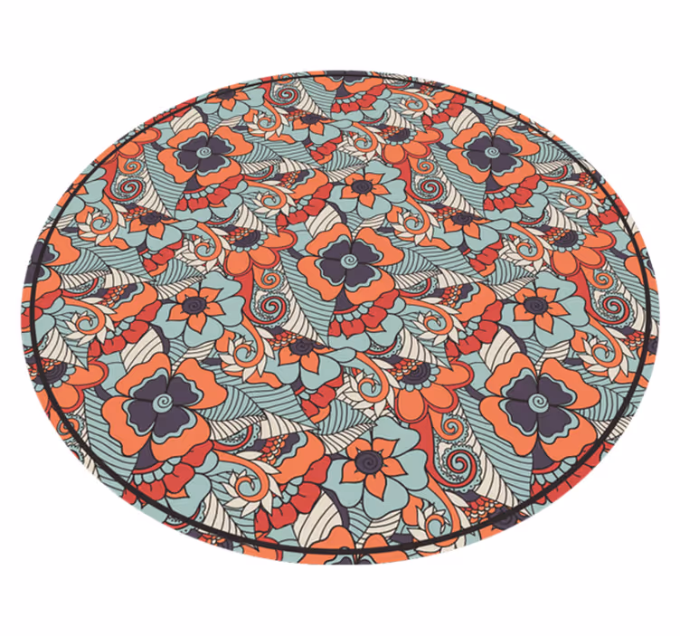 Vinyl Teppich Pflanzen blumen-mandala-muster - TenStickers