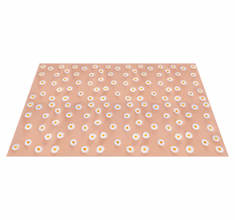 Vinyl Teppich Blumen blumenmuster mit gänseblümchen - TenStickers