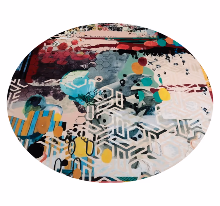 Vinyl Teppich Wohnzimmer abstraktes spritzmotiv - TenStickers