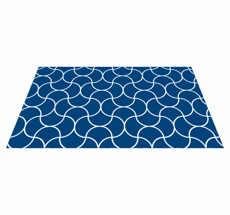 Vinyl Teppich Bad geometrisches wellenmuster - TenStickers