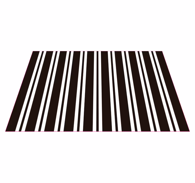 Schwarz-weiß gestreifter Vinylteppich - TenStickers