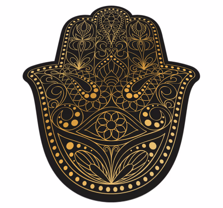 Vinyl Teppich Mandala zier-hamsa - TenStickers