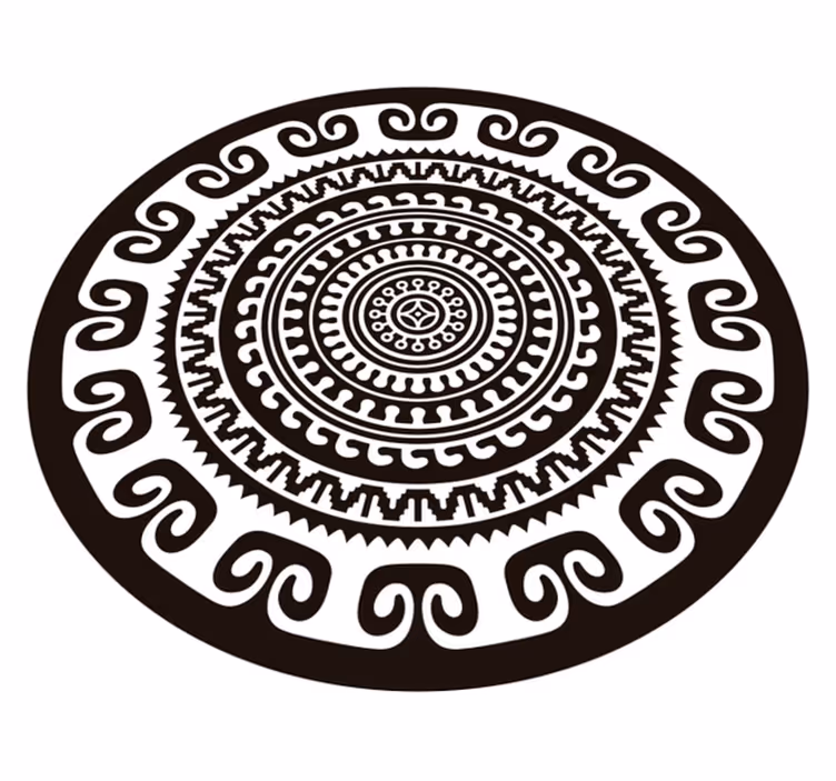 Vinyl teppich mandala im mandala kreis - TenStickers