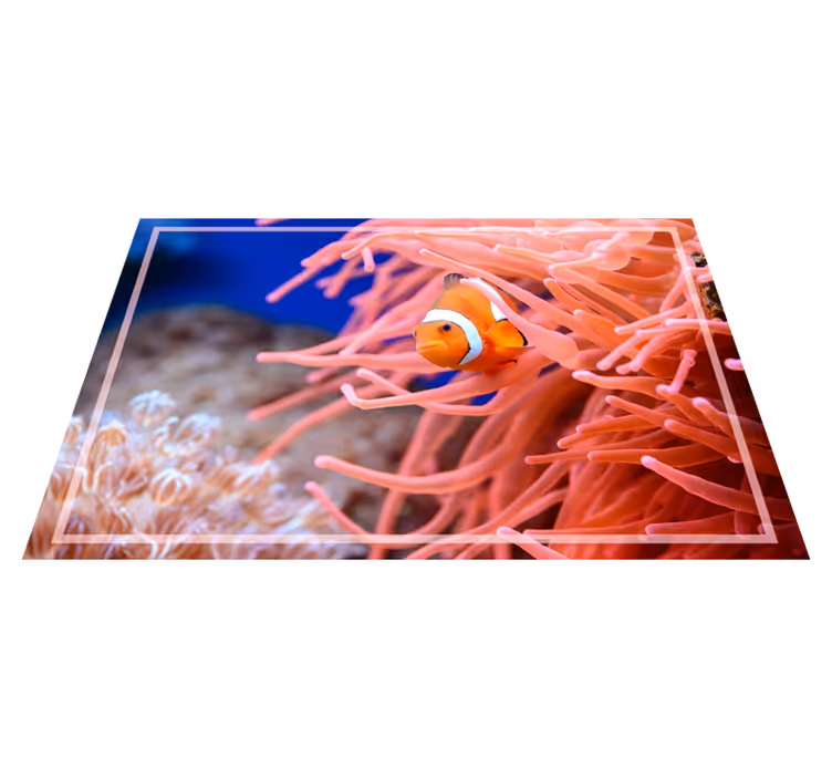 Vinyl Teppich Tiere unterwasser-korallenszene - TenStickers