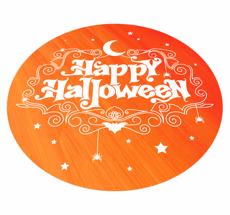 Vinyl teppich halloween festlich rund - TenStickers