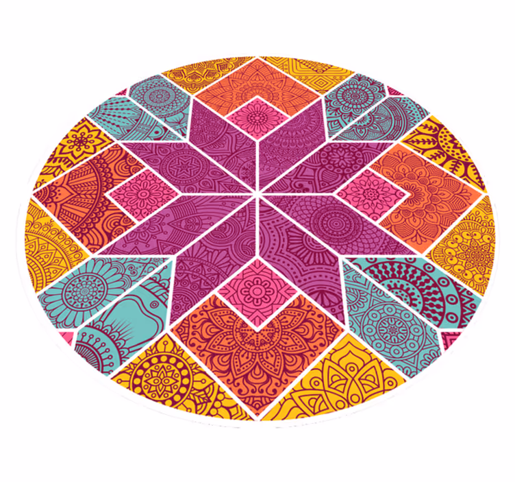 Vinyl teppich mandala mandala komplexität - TenStickers