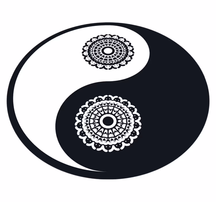Vinyl Teppich Mandala yin-yang-kreis - TenStickers