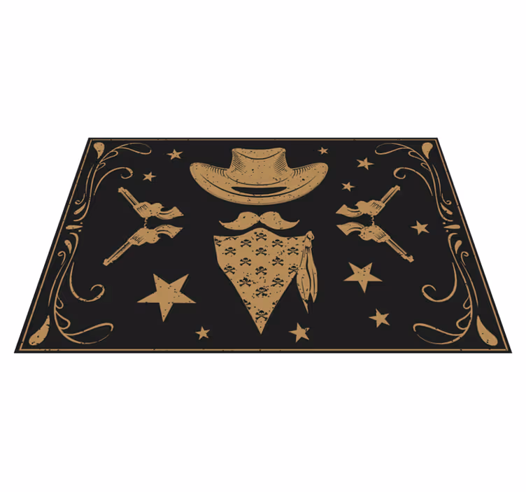 Vinyl Teppich Kinderzimmer cowboy-thema - TenStickers