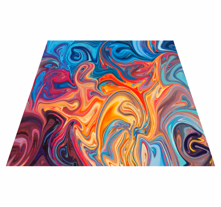 Vinyl Teppich Textur wirbelnde farben - TenStickers