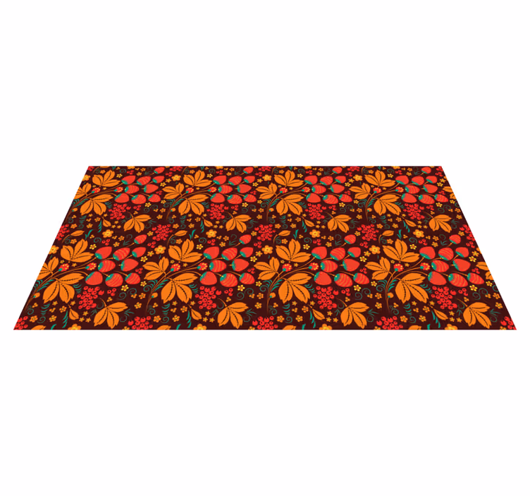 Vinyl Teppich Blumen herbstliche blumenmuster - TenStickers