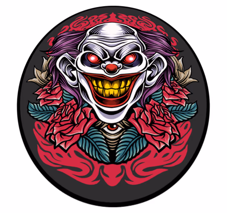 Vinylteppich rechteckig Clown kunst halloween - TenStickers