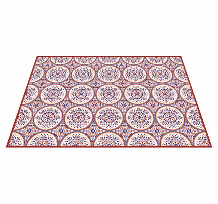 Vinyl Teppich Fliesenoptik Majolika Design - TenStickers