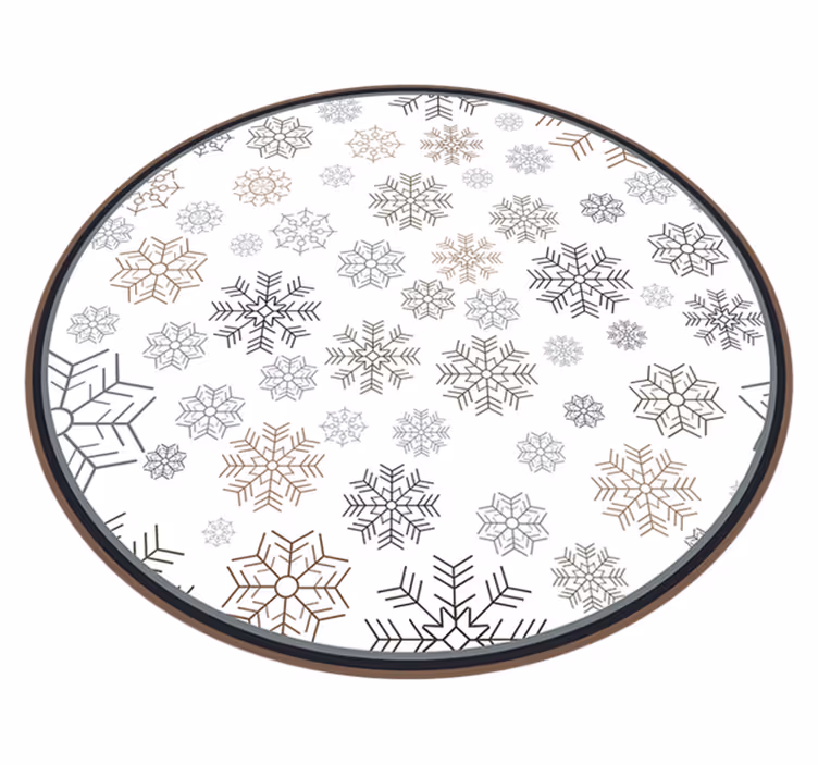 Vinyl teppich weihnachten schneeflocken muster - TenStickers