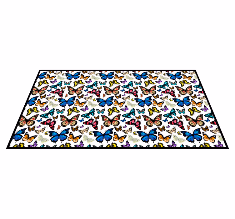 Vinyl Teppich Tiere schmetterlingssammlung - TenStickers