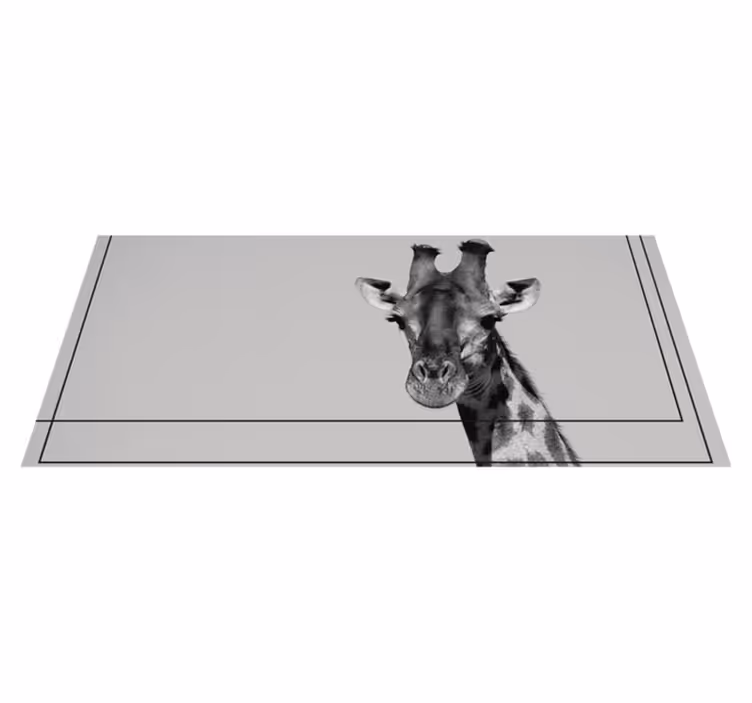 Vinyl Teppich Tiere giraffenporträt - TenStickers
