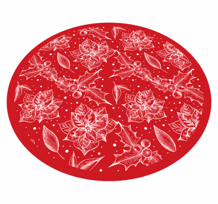 Vinyl Teppich Weihnachten saisonales weihnachtssternmotiv - TenStickers