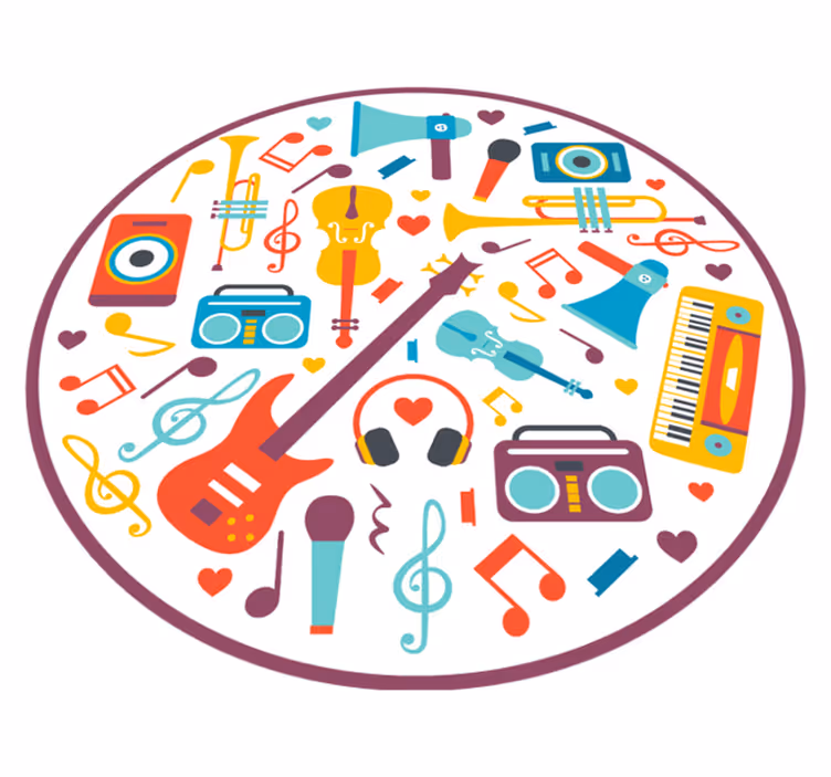 Vinyl Teppich Kinderzimmer musikalischer Spielkreis - TenStickers