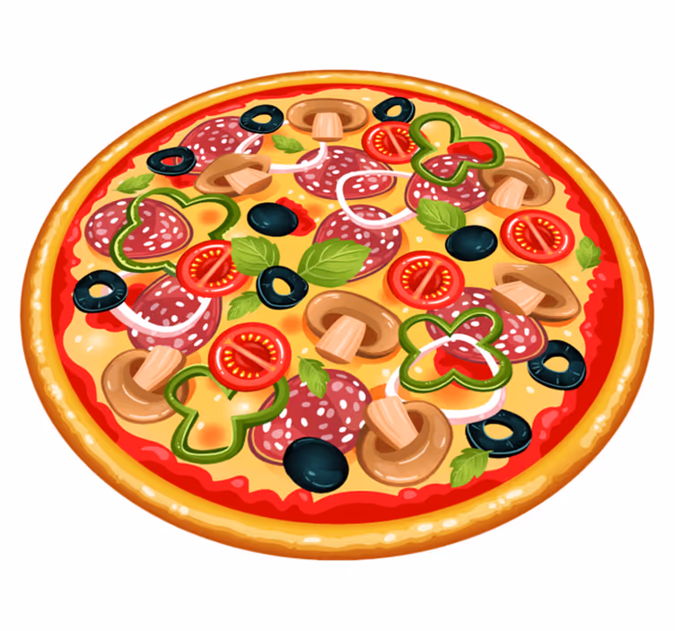 Vinyl Teppich Küche köstliches pizzastück - TenStickers