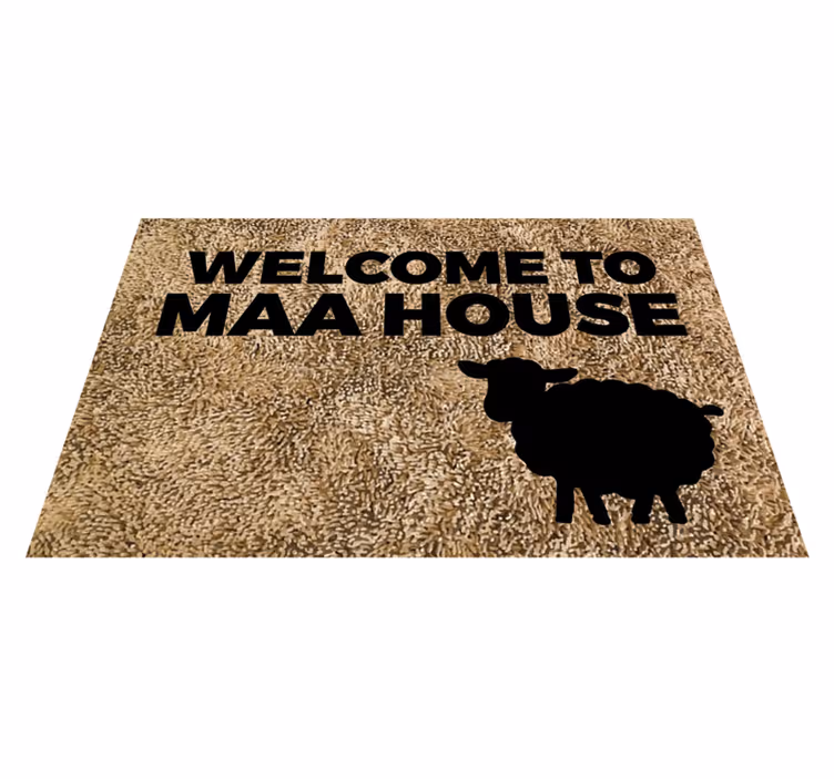 Vinyl Teppich Spruch willkommen, maa-haus - TenStickers