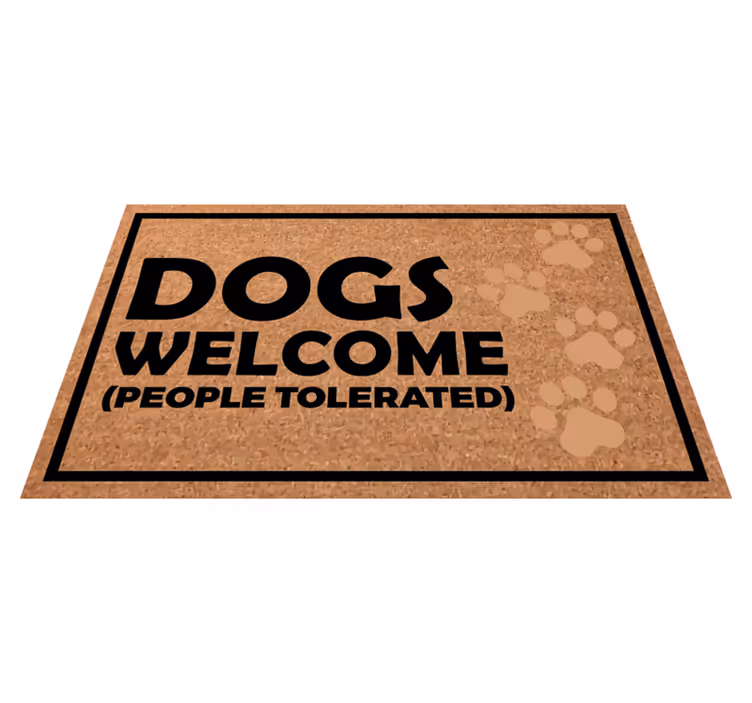 Vinyl Teppich Spruch hunde willkommensschild - TenStickers