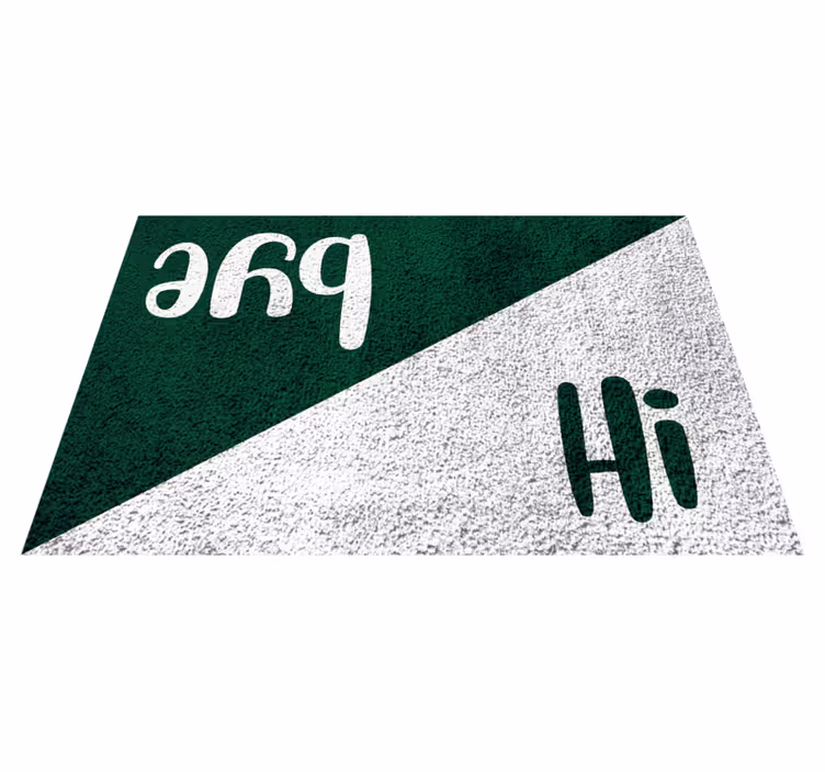Vinyl Teppich Spruch prahs hi grüße - TenStickers