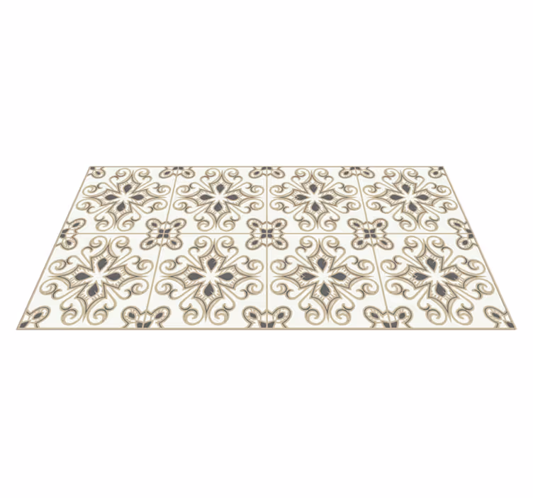 Vinyl Teppich marokkanischer floraler Stil - TenStickers