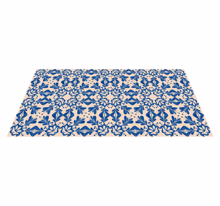 Vinyl Teppich Blumen florale mosaik-eleganz - TenStickers