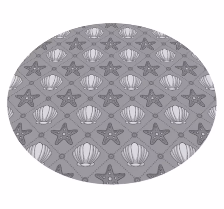 Vinyl Teppich Tiermuster muschel seestern muster - TenStickers