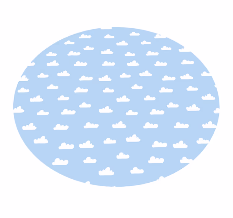 Vinyl Teppich Kinder bewölkter himmel kreis - TenStickers