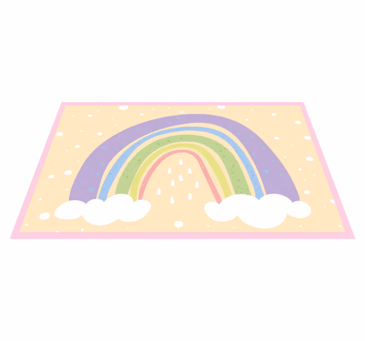 Vinylteppich kindlich pastell regenbogen - TenStickers