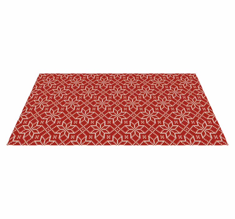 Vinyl Teppich Baby rotes ornamentales muster - TenStickers