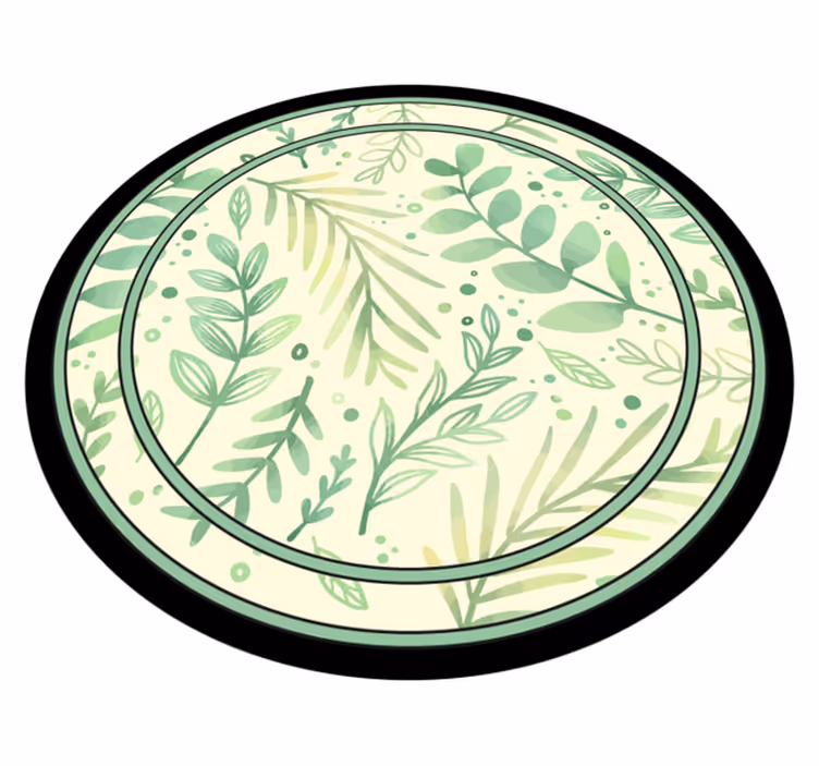 Vinyl Teppich Blumen akzent mit botanischem motiv - TenStickers