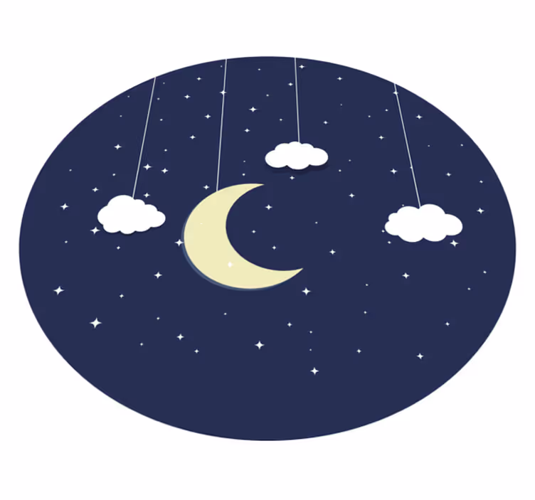 Vinyl Teppich Kinderzimmer sternennacht-thema - TenStickers