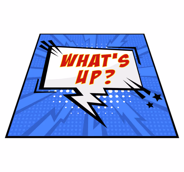 Vinyl Teppich Spruch comic-blasengruß - TenStickers