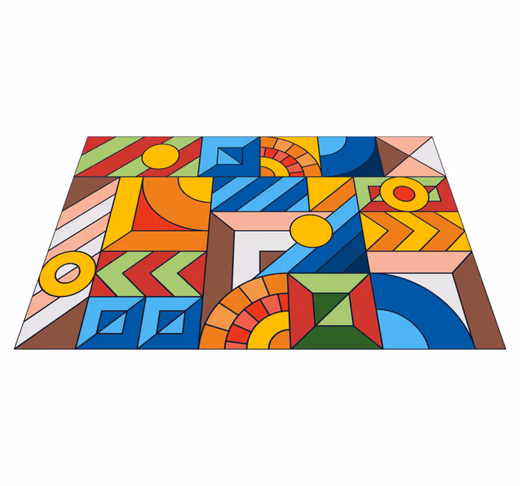 Vinyl Teppich geometrisch abstrakte geometrie - TenStickers