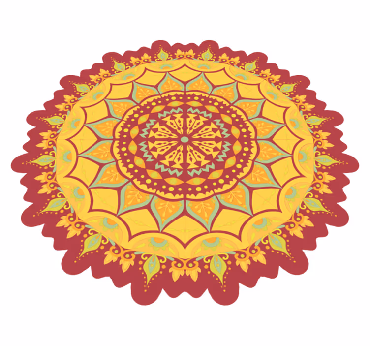 Vinyl teppich mandala kunst für den boden - TenStickers