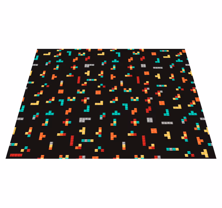 Vinyl Teppich Spiele tetris-thema - TenStickers