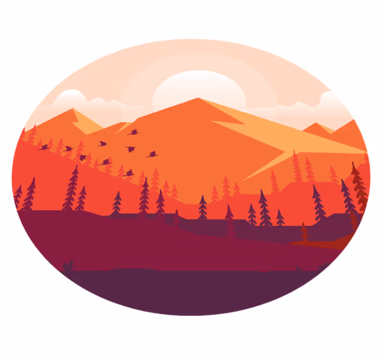 Vinyl Teppich Textur berglandschaft - TenStickers