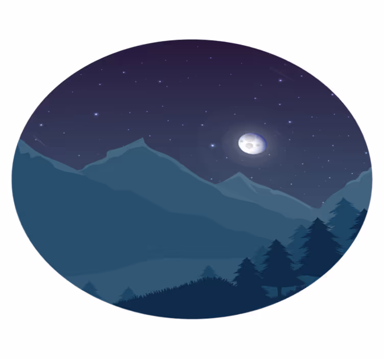 Vinyl Teppich Natur einbruch der nacht in den bergen - TenStickers