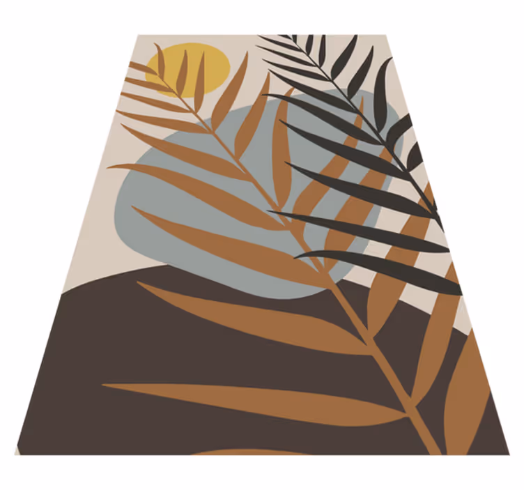 Vinyl Teppich Blumen botanischer sonnenuntergang - TenStickers