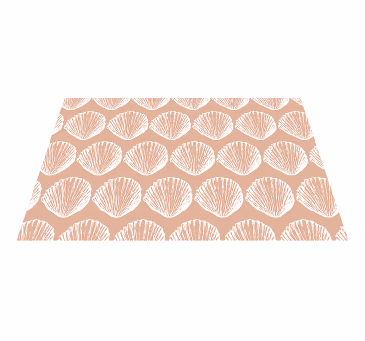 Vinyl teppich blumen muschel muster - TenStickers