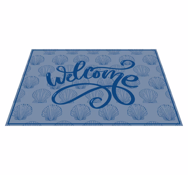 Vinyl Teppich Spruch seashell-willkommensskript - TenStickers
