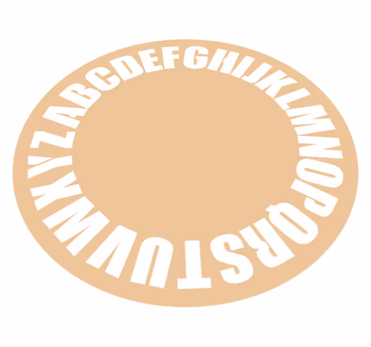 Vinyl Teppich Alphabet runder alphabet-anordnung - TenStickers