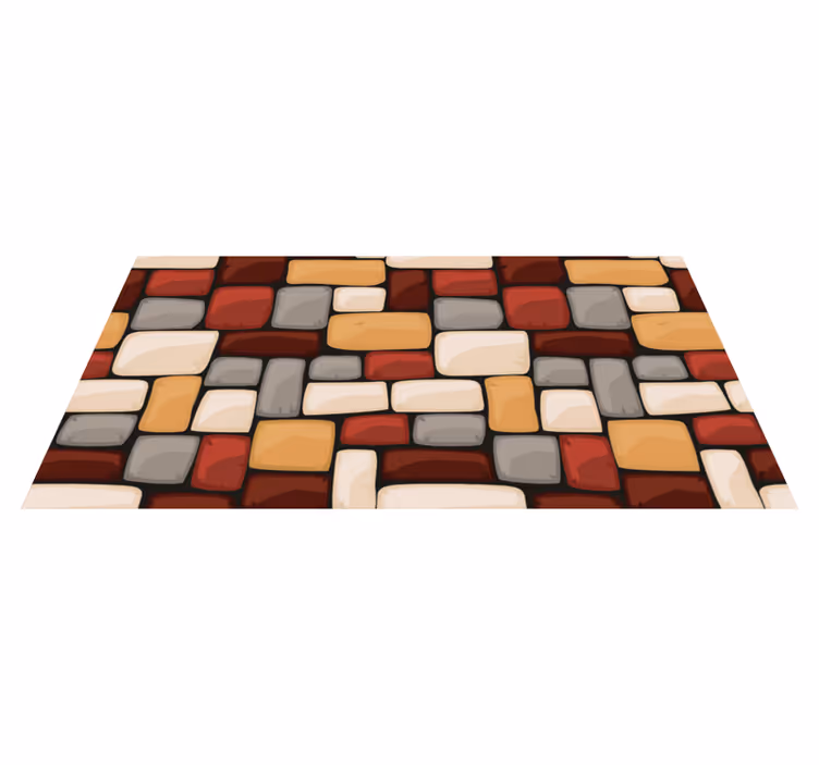 Vinyl Teppich Imitation mosaik-textur-mischung - TenStickers