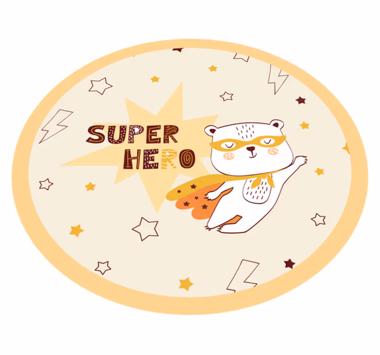 Vinyl Teppich Kinder superheldenbär - TenStickers